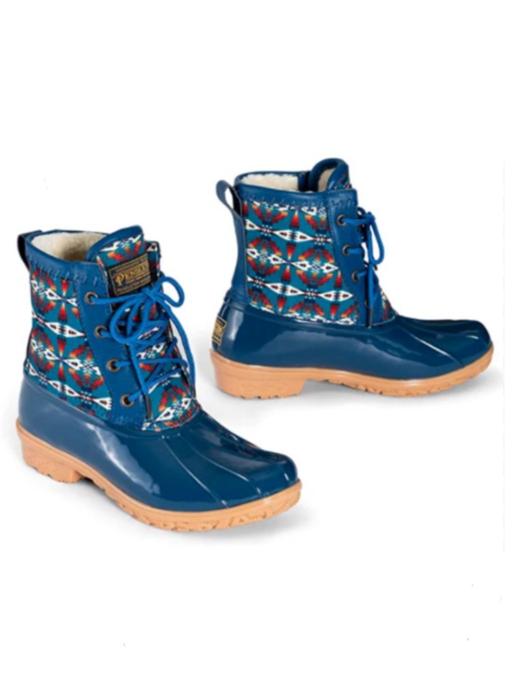 Pendleton Womens Heritage Tucson Aztec-Pattern Duck Boots